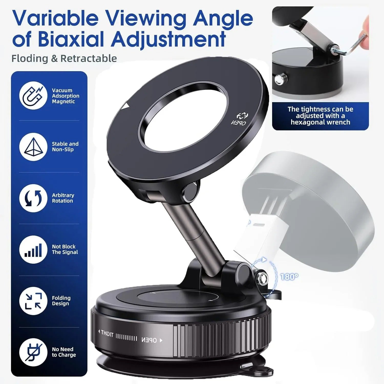 Y Rotatable Vacuum Magnetic Phone
